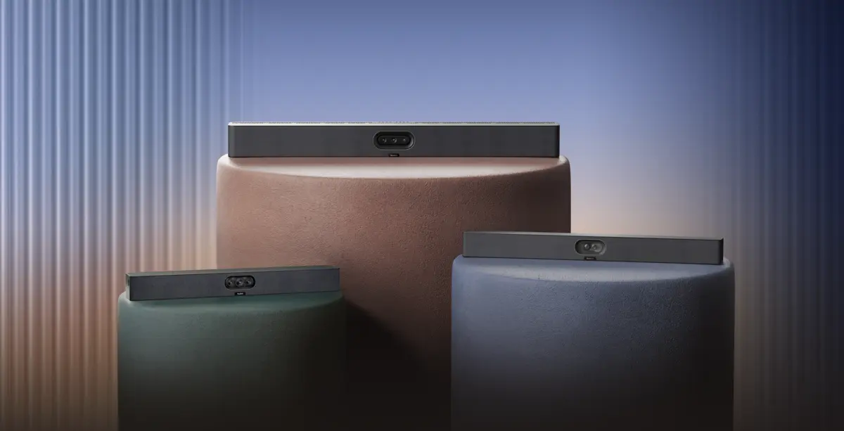 Three Yealink MeetingBars in different sizes