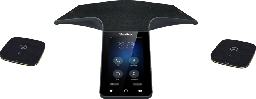 Yealink CP965 conference phone with two wireless microphones